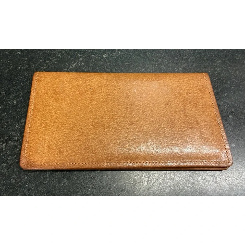 Hickok English Pigskin Leather Letter & Card Wallet Organizer w/ Perline USA Pen